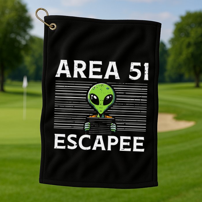Alien Area 51 Escapee Funny Costume Ufo Golf Towel