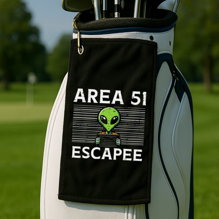 Alien Area 51 Escapee Funny Costume Ufo Golf Towel