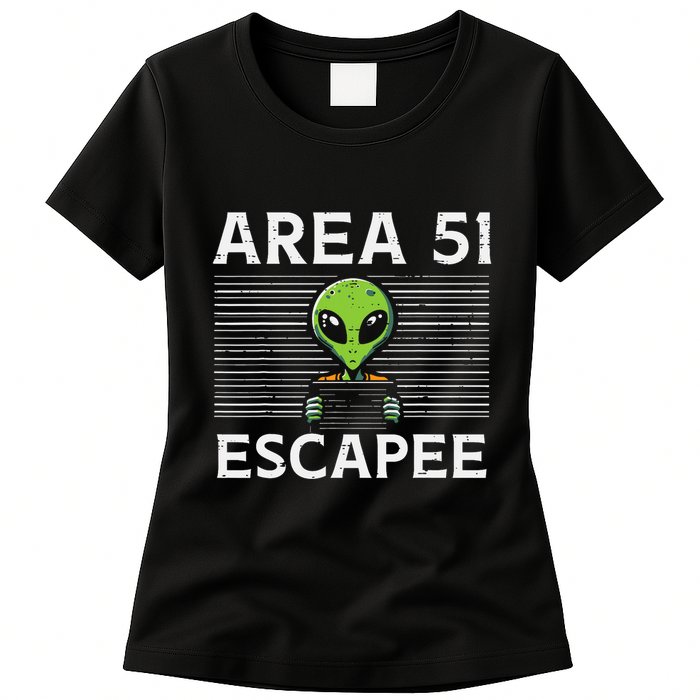 Alien Area 51 Escapee Funny Costume Ufo Womens T-Shirt