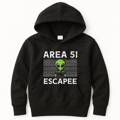 Alien Area 51 Escapee Funny Costume Ufo Kids Hoodie