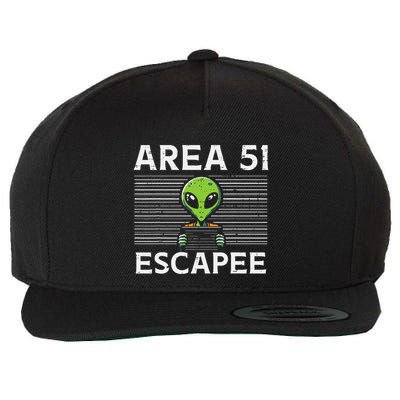 Alien Area 51 Escapee Funny Costume Ufo Wool Snapback Cap