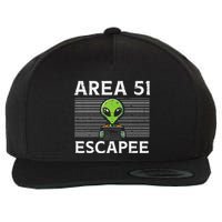 Alien Area 51 Escapee Funny Costume Ufo Wool Snapback Cap