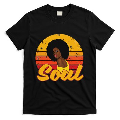 African American 70s 80s Wireless Afro Disco Soul Melanin Queen T-Shirt