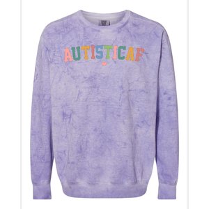 Autistic Af Autism Awareness Colorful Colorblast Crewneck Sweatshirt