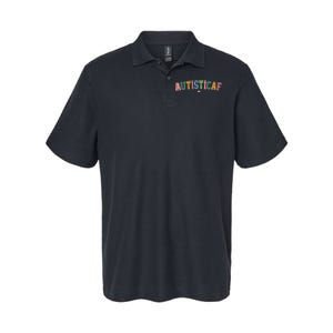 Autistic Af Autism Awareness Colorful Softstyle Adult Sport Polo