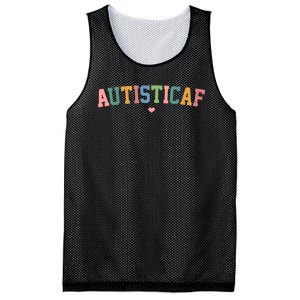 Autistic Af Autism Awareness Colorful Mesh Reversible Basketball Jersey Tank