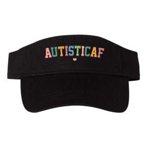 Autistic Af Autism Awareness Colorful Valucap Bio-Washed Visor