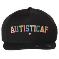 Autistic Af Autism Awareness Colorful Wool Snapback Cap