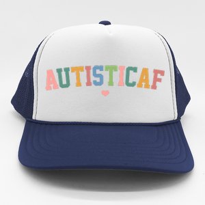 Autistic Af Autism Awareness Colorful Trucker Hat