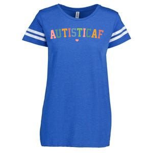 Autistic Af Autism Awareness Colorful Enza Ladies Jersey Football T-Shirt