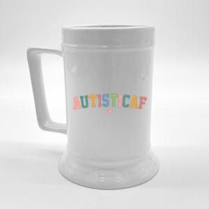 Autistic Af Autism Awareness Colorful Beer Stein