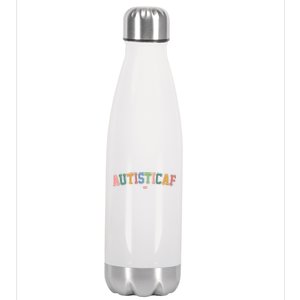 Autistic Af Autism Awareness Colorful Stainless Steel Insulated Water Bottle