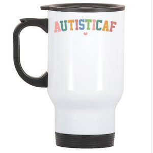 Autistic Af Autism Awareness Colorful Stainless Steel Travel Mug