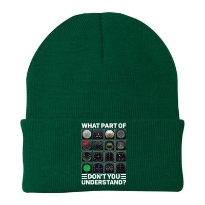 Airline Aircraft Airplane Pilot Tools Instruments Indicators Knit Cap Winter Beanie