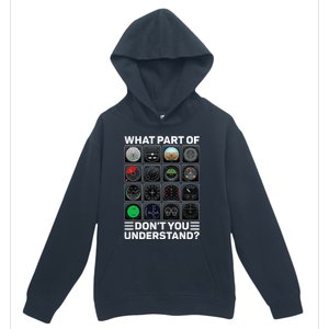 Airline Aircraft Airplane Pilot Tools Instruments Indicators Urban Pullover Hoodie