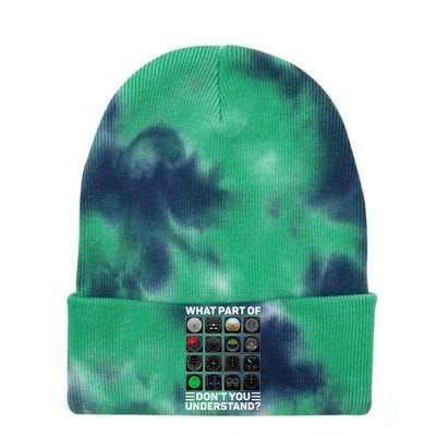 Airline Aircraft Airplane Pilot Tools Instruments Indicators Tie Dye 12in Knit Beanie