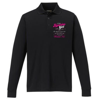 As An Aquarius I Have Three Sides Zodiac Sign Performance Long Sleeve Polo