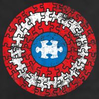 Autism Awareness America Shield Parody Spoof Design Adult Drive Performance Visor
