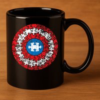 Autism Awareness America Shield Parody Spoof Design 11oz C Handle Ceramic Mug