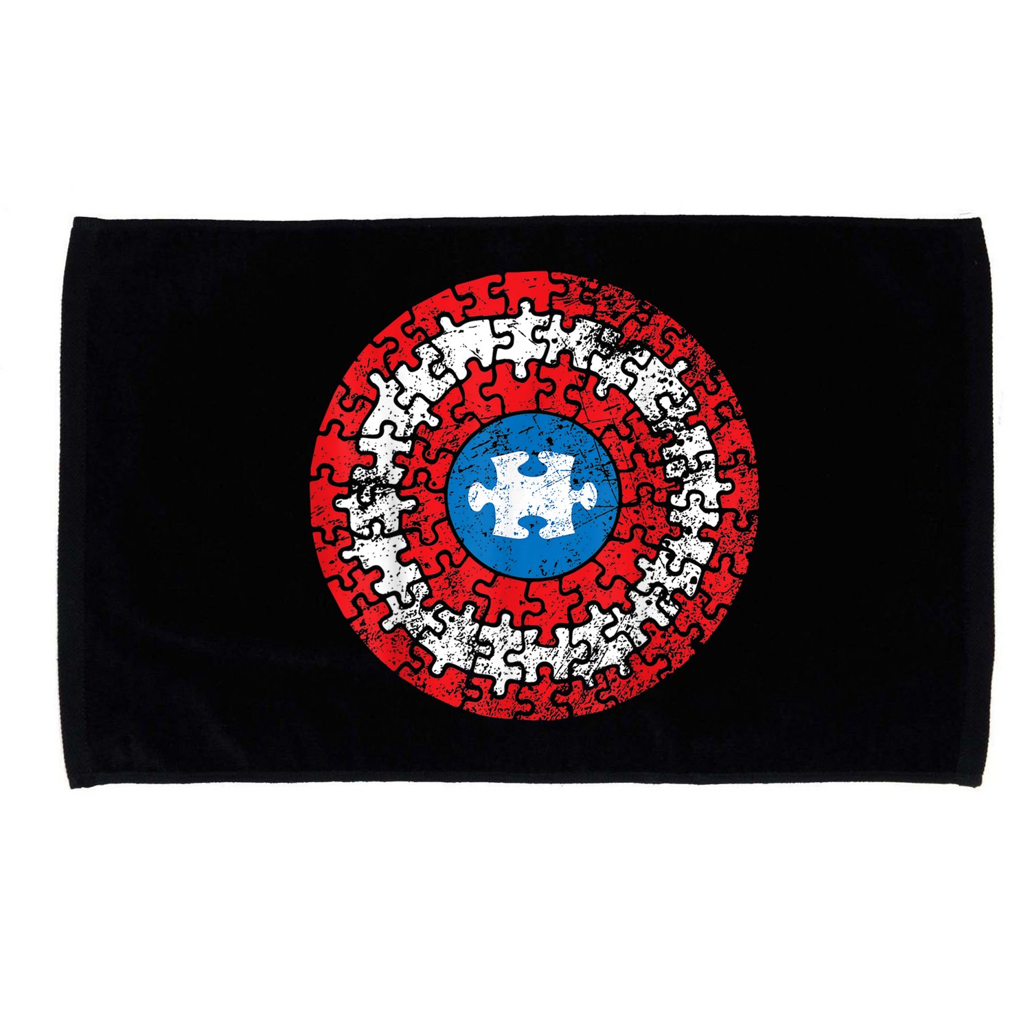 Autism Awareness America Shield Parody Spoof Design Microfiber Hand Towel