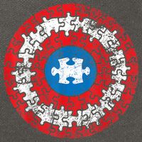 Autism Awareness America Shield Parody Spoof Design Cotton Canvas Backpack