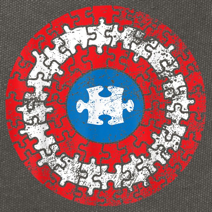 Autism Awareness America Shield Parody Spoof Design Cotton Canvas Backpack