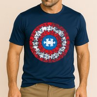 Autism Awareness America Shield Parody Spoof Design Cooling Performance Crew T-Shirt