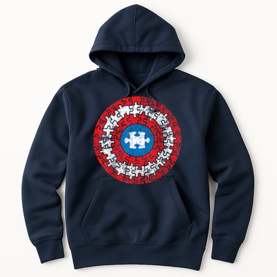 Autism Awareness America Shield Parody Spoof Design Hoodie