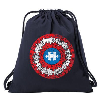 Autism Awareness America Shield Parody Spoof Design Drawstring Bag