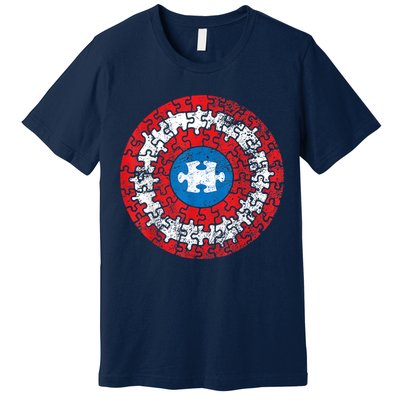 Autism Awareness America Shield Parody Spoof Design Premium T-Shirt