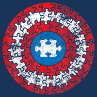Autism Awareness America Shield Parody Spoof Design Crop Top