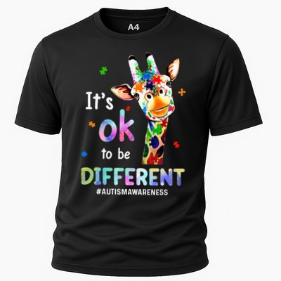 Autism Awareness Acceptance Giraffe Its Ok To Be Different Performance Shirt