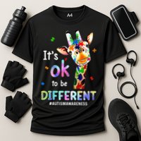 Autism Awareness Acceptance Giraffe Its Ok To Be Different Performance Shirt