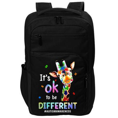 Autism Awareness Acceptance Giraffe Its Ok To Be Different Impact Tech Backpack