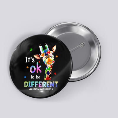 Autism Awareness Acceptance Giraffe Its Ok To Be Different Button