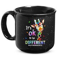 Autism Awareness Acceptance Giraffe Its Ok To Be Different 15oz Campfire Ceramic Mug