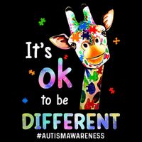 Autism Awareness Acceptance Giraffe Its Ok To Be Different 16 in Basic Backpack