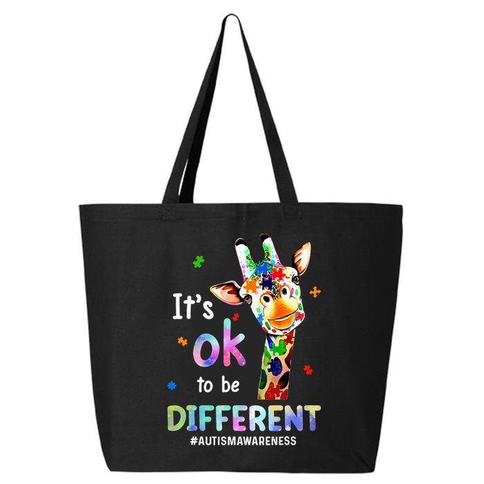 Autism Awareness Acceptance Giraffe Its Ok To Be Different 25L Jumbo Tote