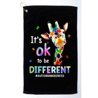 Autism Awareness Acceptance Giraffe Its Ok To Be Different Golf Towel