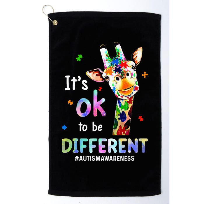 Autism Awareness Acceptance Giraffe Its Ok To Be Different Golf Towel