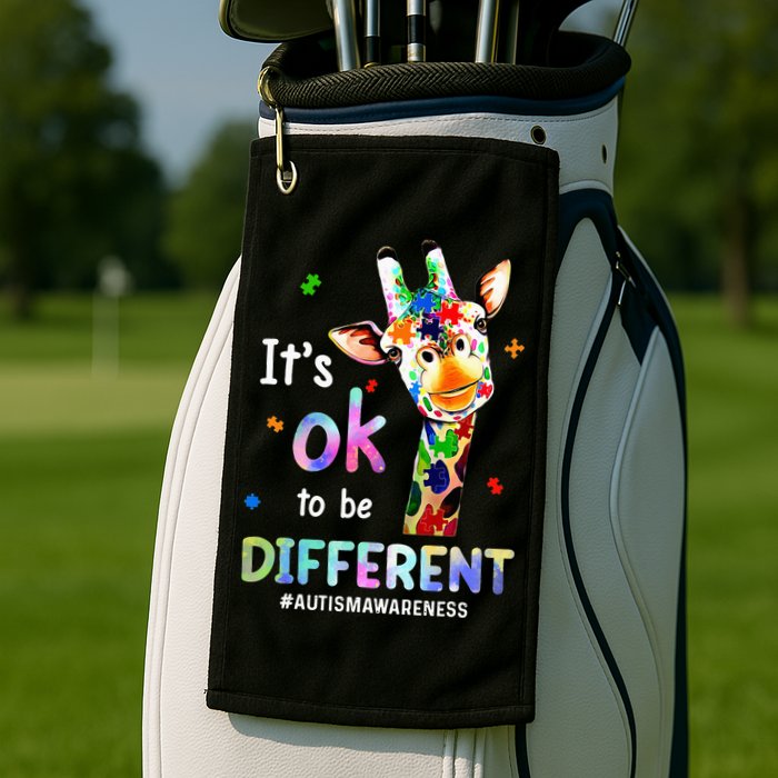 Autism Awareness Acceptance Giraffe Its Ok To Be Different Golf Towel