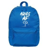 Aries Af Astrology March April Birthday Zodiac Funny Gift Cute Gift 16 in Basic Backpack