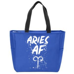 Aries Af Astrology March April Birthday Zodiac Funny Gift Cute Gift Zip Tote Bag