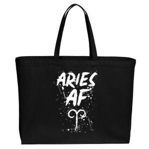 Aries Af Astrology March April Birthday Zodiac Funny Gift Cute Gift Cotton Canvas Jumbo Tote