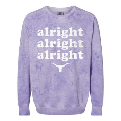 Alright Alright Alright Texas Bull Texas Pride State Usa Colorblast Crewneck Sweatshirt