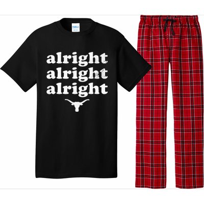 Alright Alright Alright Texas Bull Texas Pride State Usa Pajama Set