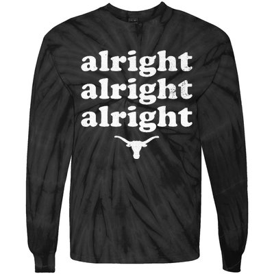 Alright Alright Alright Texas Bull Texas Pride State Usa Tie-Dye Long Sleeve Shirt