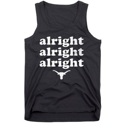 Alright Alright Alright Texas Bull Texas Pride State Usa Tank Top