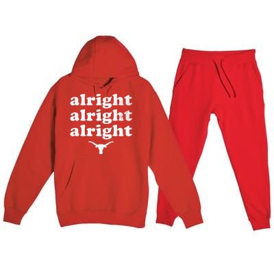 Alright Alright Alright Texas Bull Texas Pride State Usa Premium Hooded Sweatsuit Set