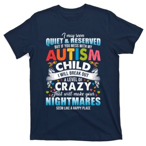 Autistic Autism Awareness Puzzle Pieces Proud Autism Mom Dad Gift T-Shirt